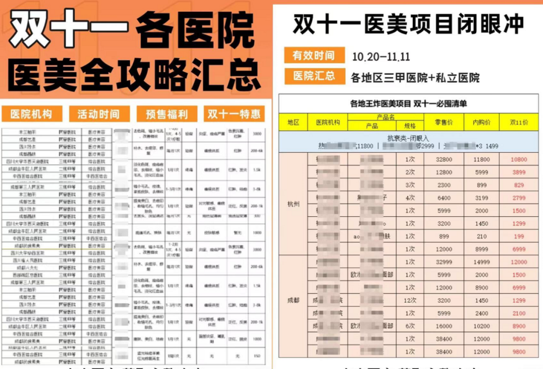 网友盘点的双十一医美项目攻略