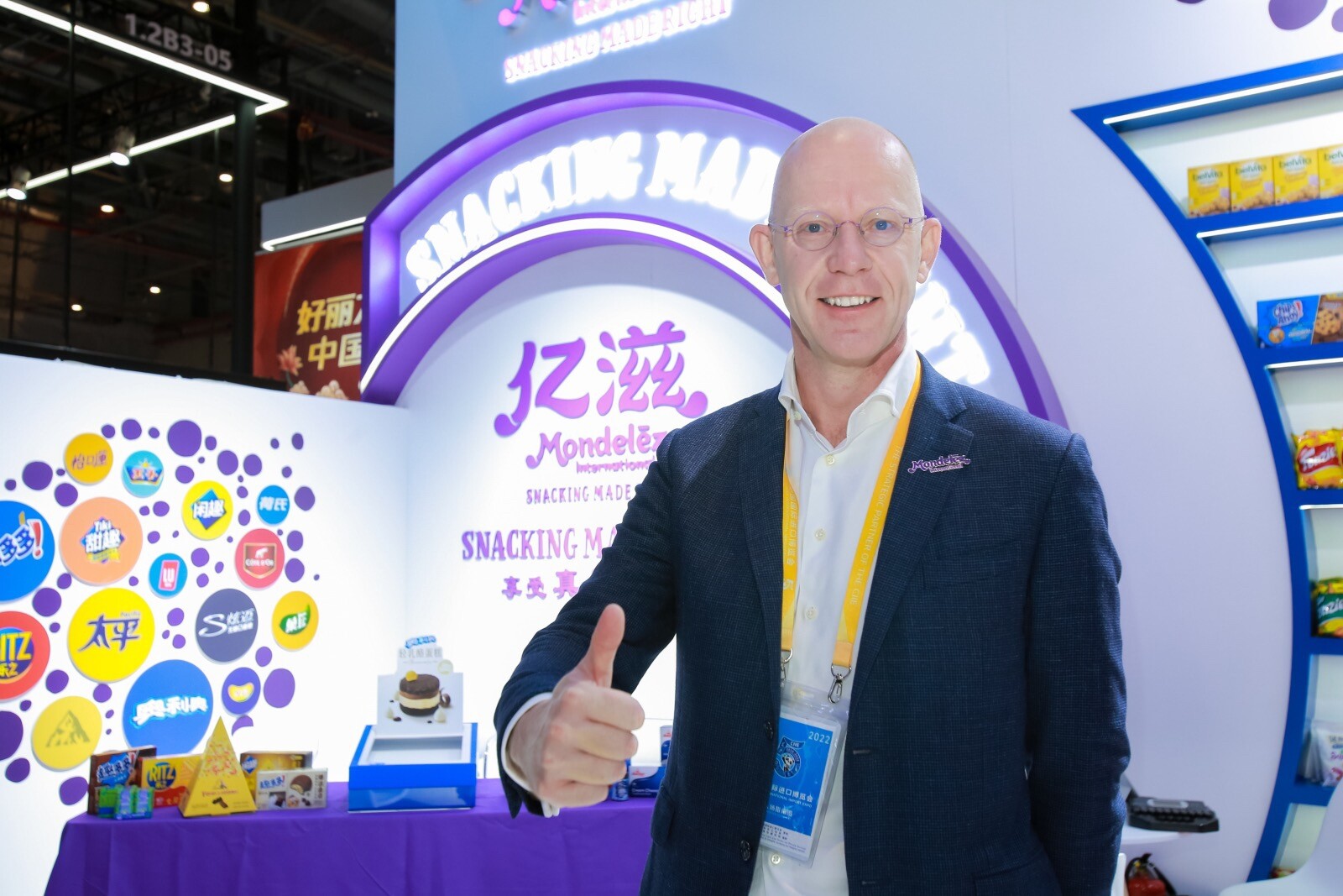 　　亿滋大中华区总裁范睿思（ Joost Vlaanderen ）出席现场
