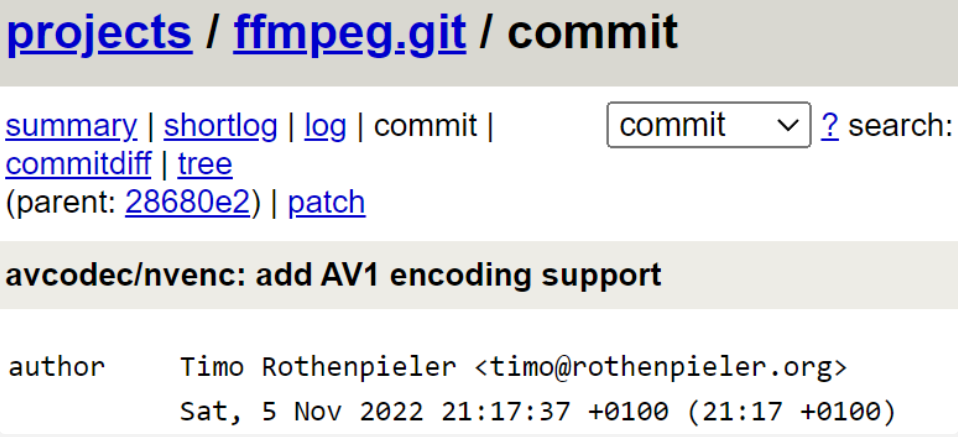 FFmpeg现已支持英伟达RTX 40系列AV1编码