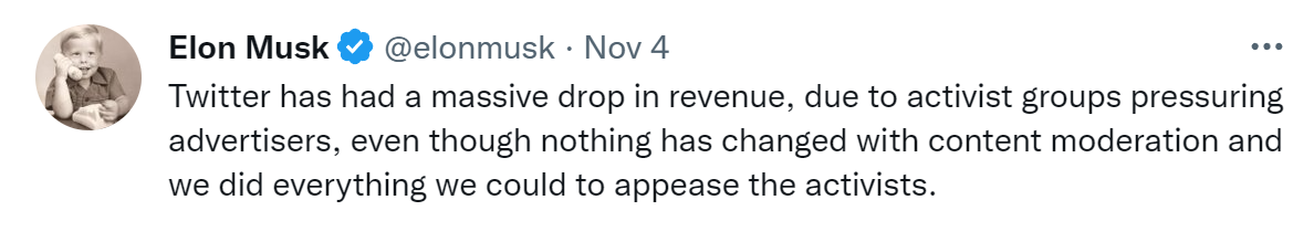 图片来源：马斯克推特截图