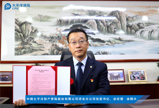 　　图为中国太保产险河北分公司党委书记、总经理徐国夫。