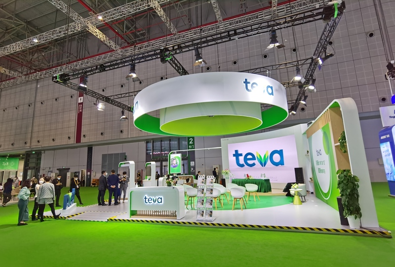 梯瓦展臺及展示的創新葯物安泰坦&nbsp; 陳璽撼攝