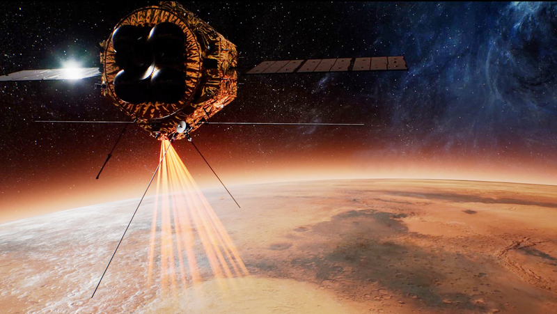 "天问一号"火星环绕器当今,上海卫星事业进入每年至少发射一颗新型号