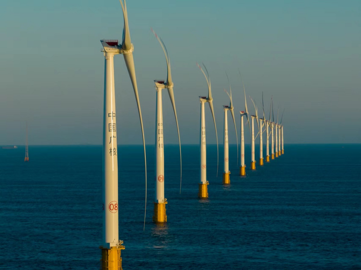图为中广核汕尾甲子一50万千瓦海上风电项目现场(图片来源:中广核)