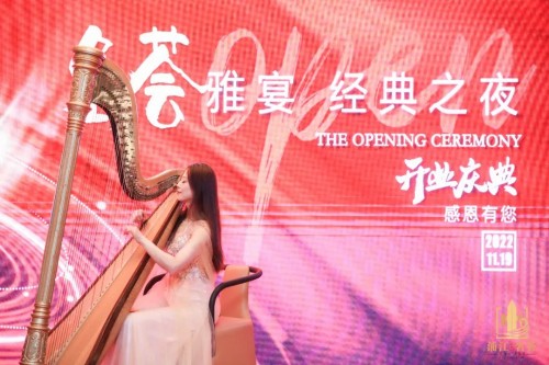 　　图 | 现场竖琴演奏
