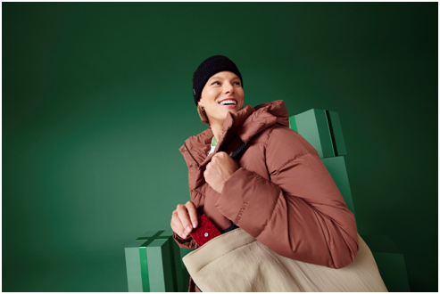 Wunder Puff 女士羽絨外套（長款），Close-Fit針織帽