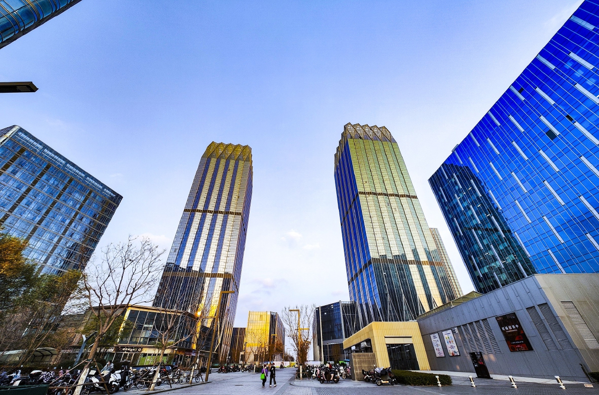 双子塔落成 运河畔添新地标|城市副中心_新浪财经_新浪网