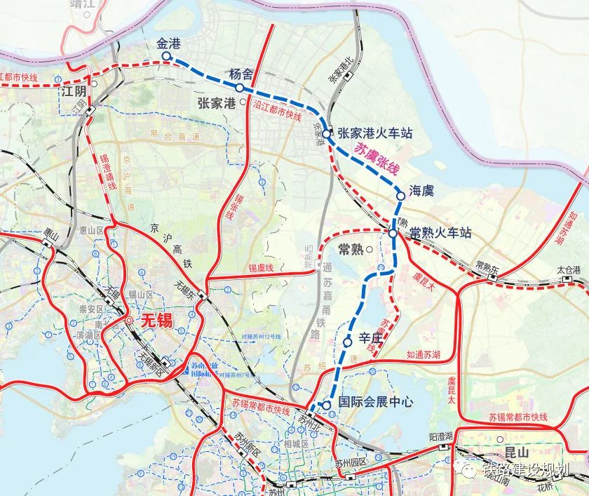 苏虞张线参考示意图 图片来源:铁路建设规划