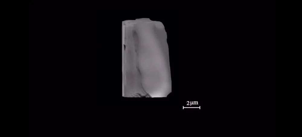 2022年9月9日，“嫦娥石”真实颗粒CT扫描三维形态图。新华社发（中核集团核工业北京地质研究院供图）