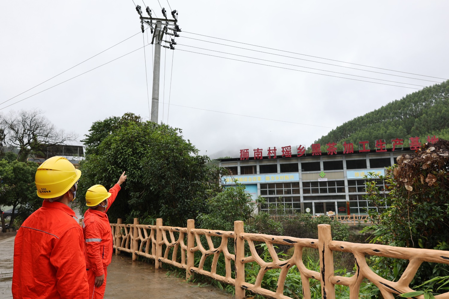 图为沙田镇狮南村黑茶加工基地用电设施.黄薇羽/摄