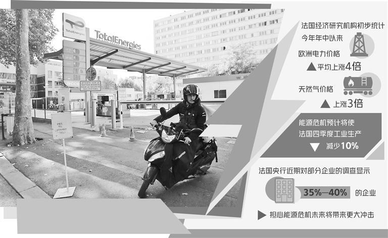 　　在法国巴黎附近的克里希市，一名想给摩托车加油的男子见到道达尔加油站前摆出“没有油了，谢谢”的公告牌后，掉头离开。新华社记者 高 静摄
