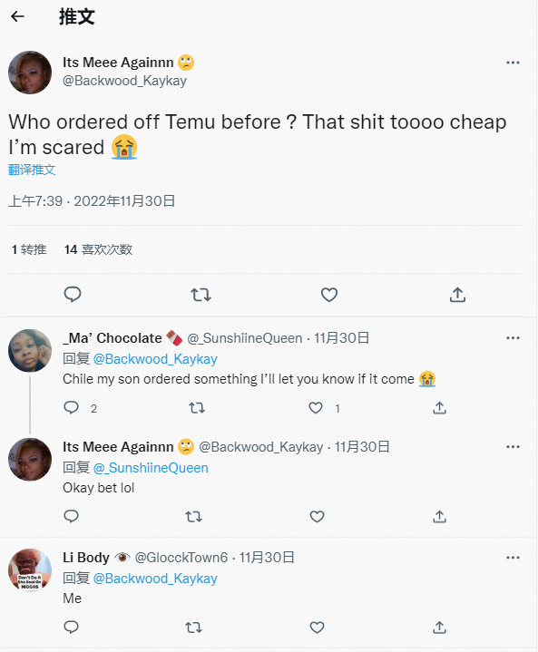 推特上的“Temu太便宜了！”