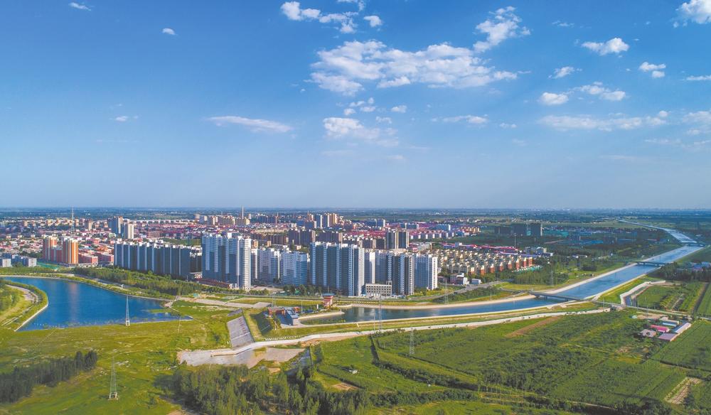 航拍内丘县城一角. 刘继东摄