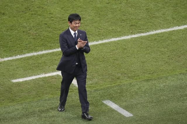 12月1日，日本队主教练森保一在比赛后 图/新华社 记者 陈诚 摄