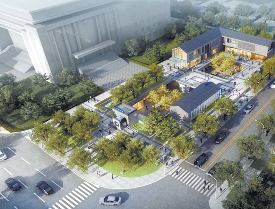 地铁常营站一体化衔接效果图.