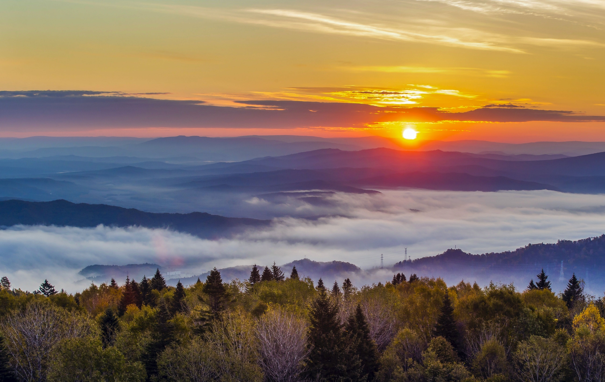 兴安岭上的日出(李绍军 摄)