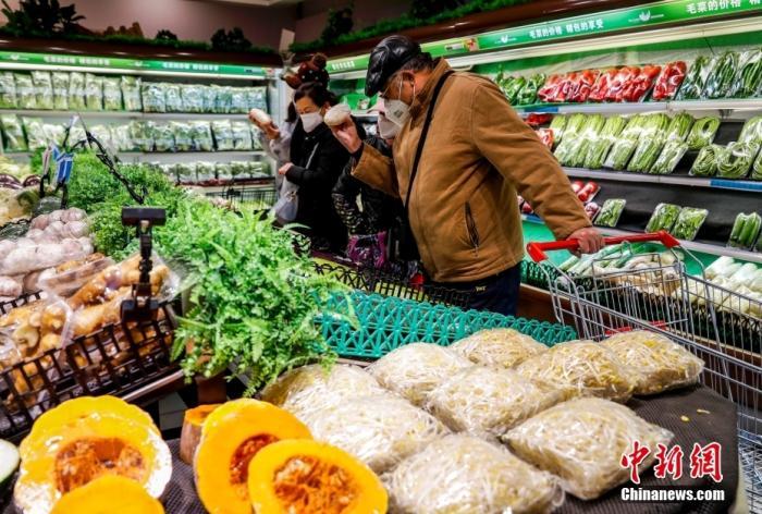 资料图：市民在商场超市里选购所需的商品。中新社记者刘新摄