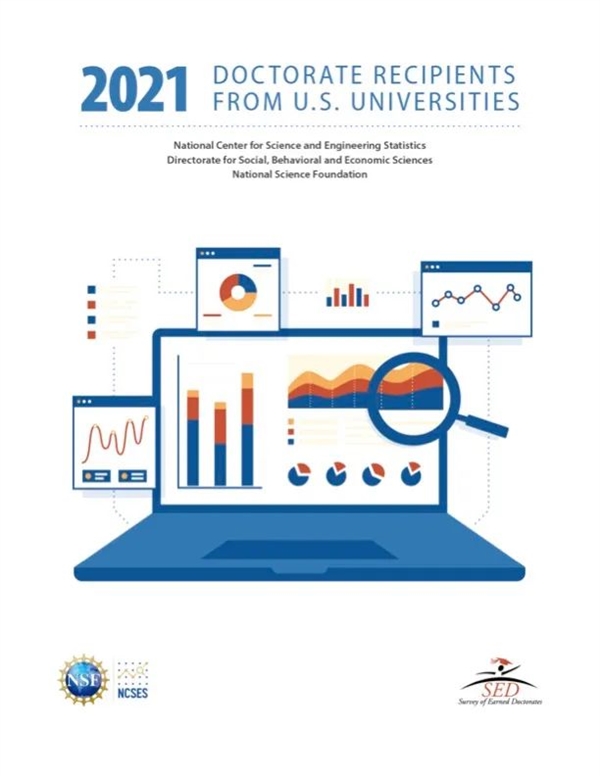 图：《美国博士学位调查2021》封面。