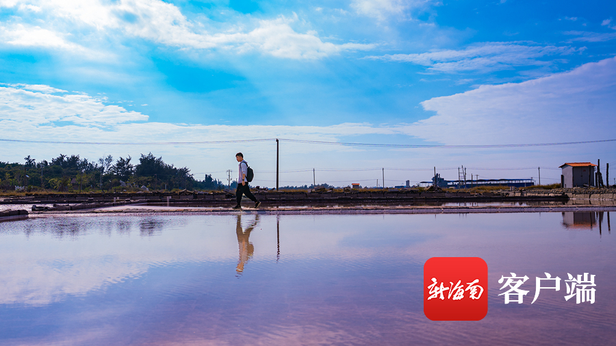 乐东莺歌海盐场，宛若天空之镜。主办方供图