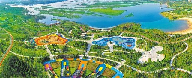 图 风景优美的太原晋阳湖公园。（资料图片）