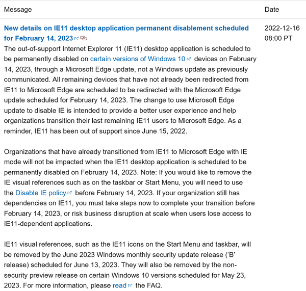 微软宣布IE明年2月14日正式下架（图源来自网络）