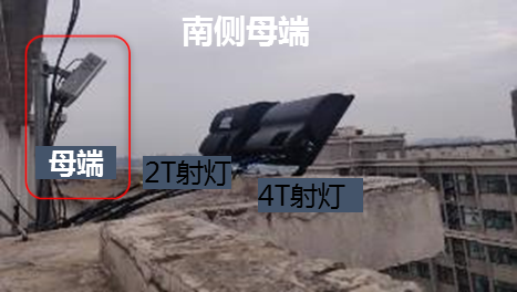 图：郑州居民区分布式微站实拍，母端拖双拼子端（一拖二）
