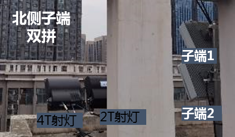 图：郑州居民区分布式微站实拍，母端拖双拼子端（一拖二）