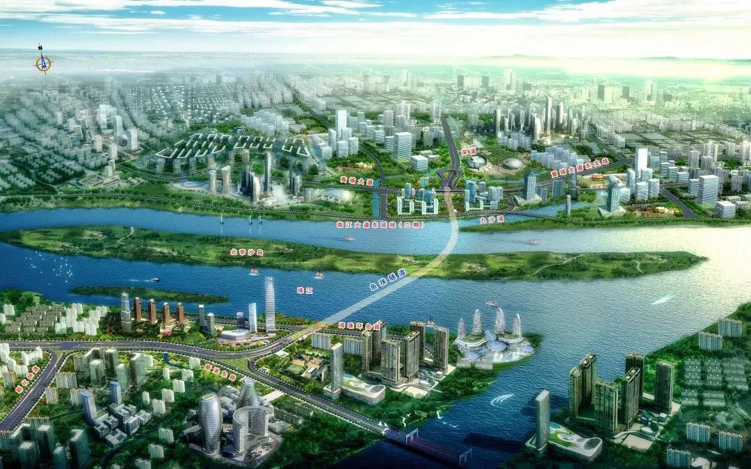 鱼珠隧道鸟瞰效果图