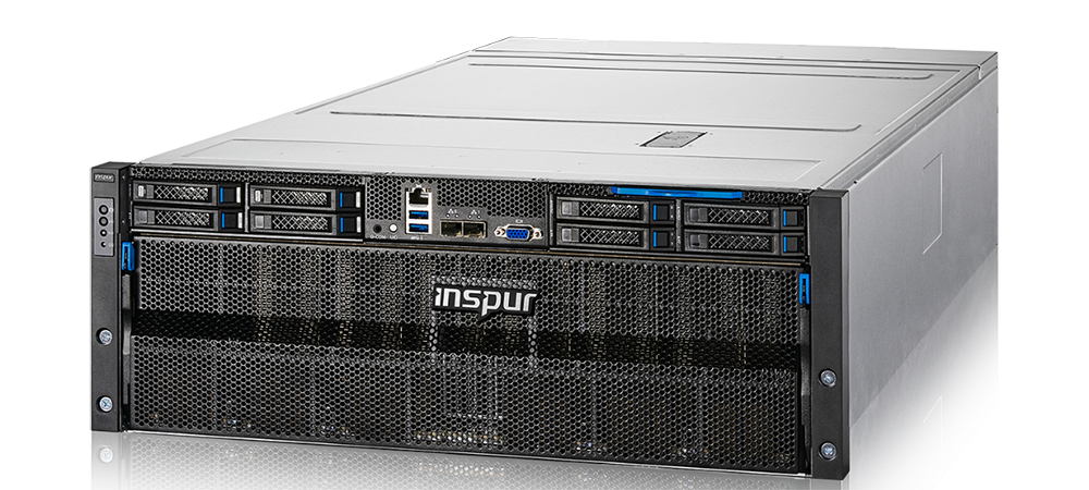 ▲浪潮AI團隊訓練模型所搭載的NF5488A5服務器