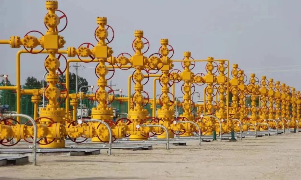 图为长庆油田大井丛采气树.