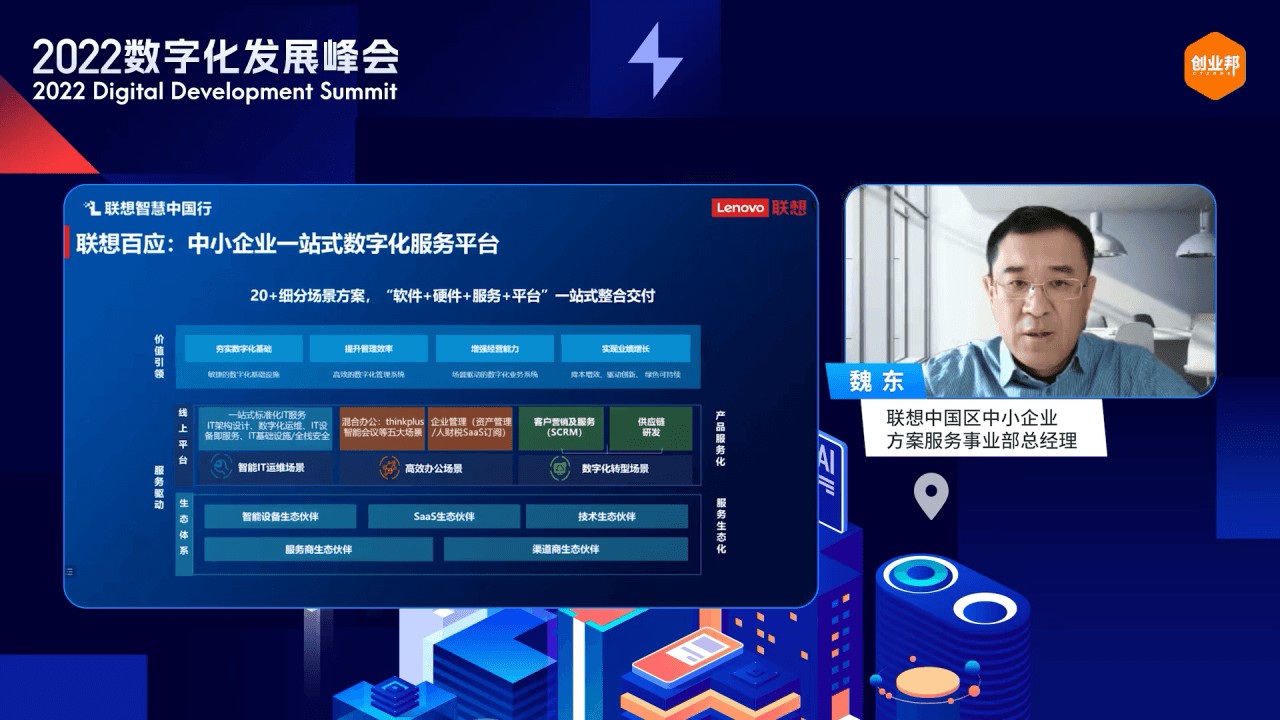 企业：联想百应以自身数字化智能化转型能力为基底，为中小型企业打通数字化转型通路