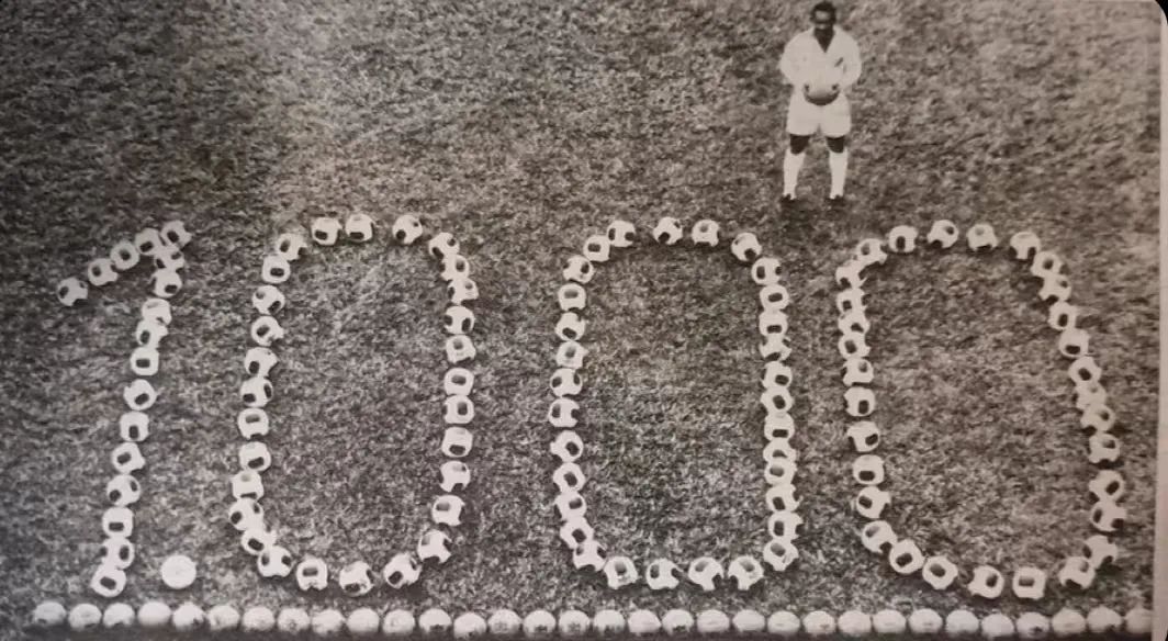 1969年贝利打入职业生涯第1000球（图源：巴西足协官网）