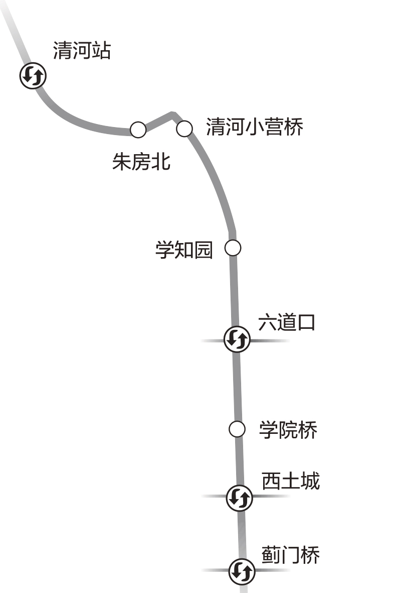 昌平线南延一期线路示意图