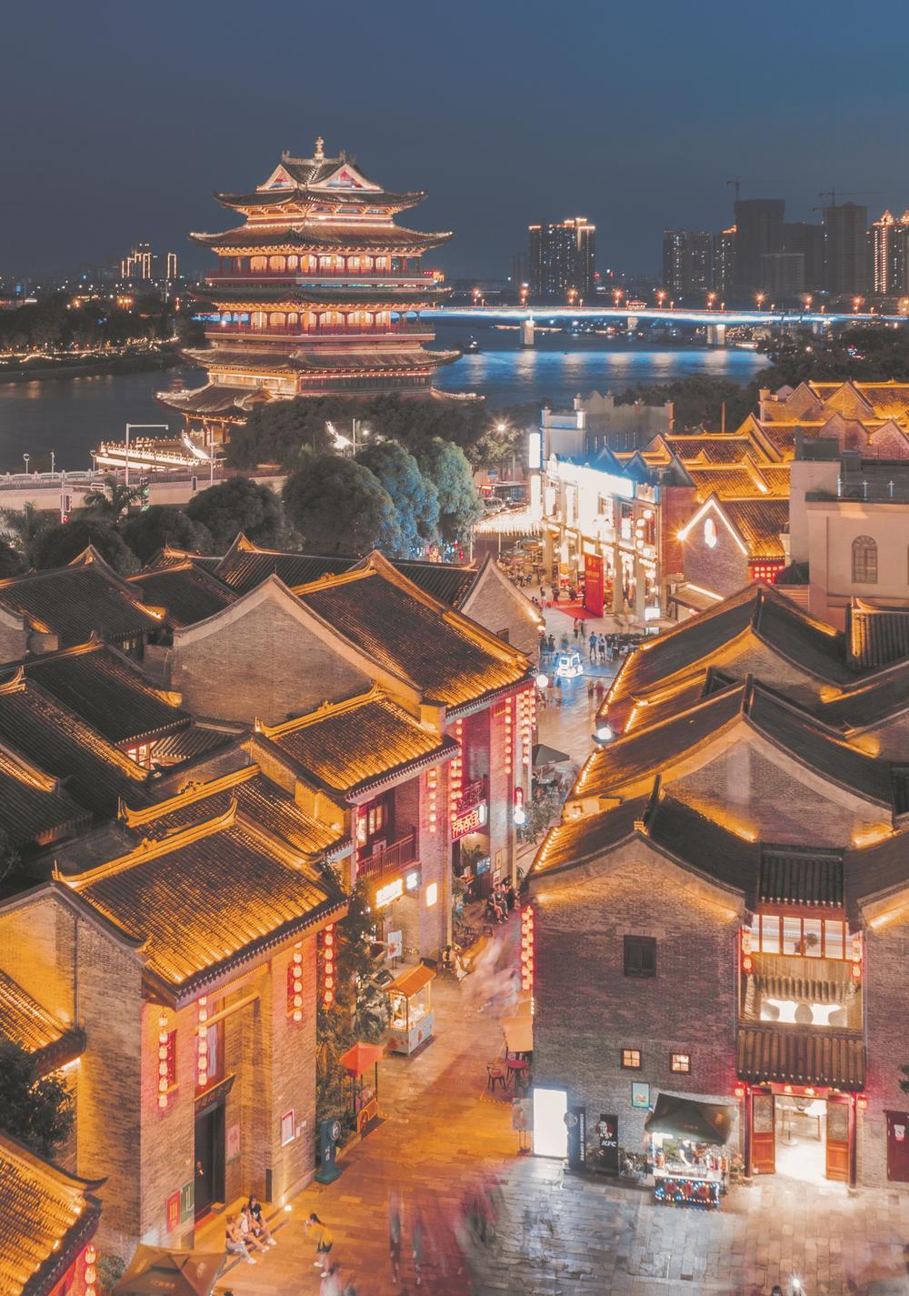 国家级旅游休闲街区南宁三街两巷历史文化街区夜景 南宁市文化广电和