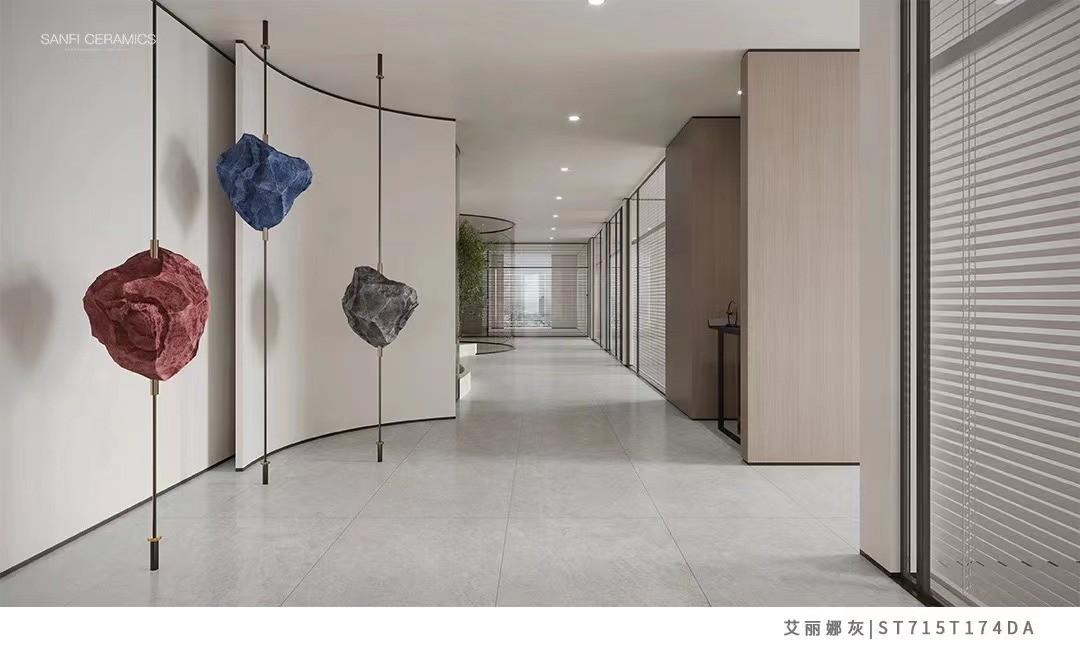 　　兴辉瓷砖原石系列.艾丽娜灰打造的商业空间
