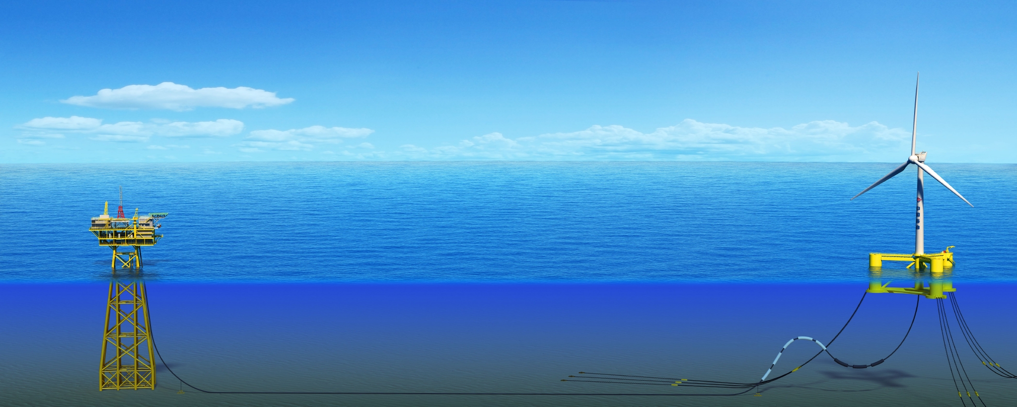 　　“海油观澜号”海上应用示意图。
