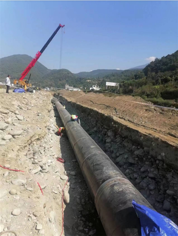 　　▲图为凉山州大桥水库引水工程施工现场。