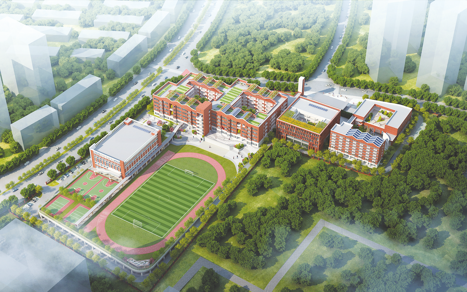 天桃实验学校小学部(明月校区)规划概念图