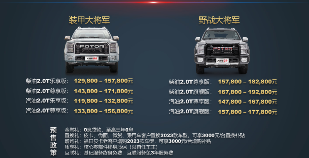 屏行世界·潮智进阶 2023款大将军皮卡g9重庆上市