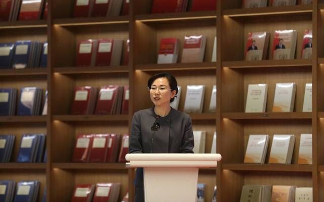 北京市海淀区委常委,宣传部部长肖丹致辞.新京报记者 浦峰 摄