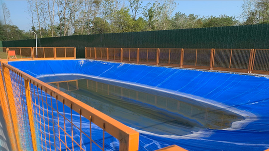 这就是跨越塔n4153号基础灌注桩使用的泥浆池