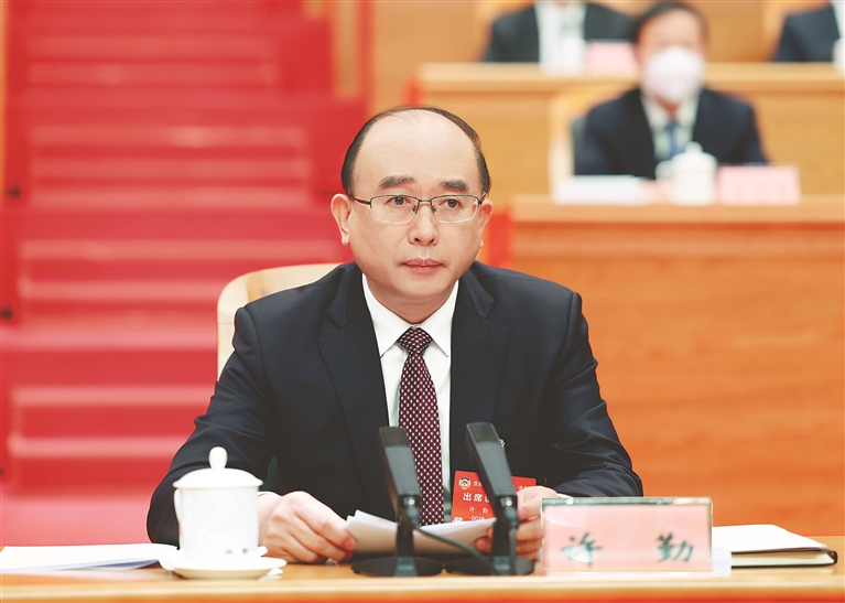 省委书记许勤讲话.本报记者 邵国良 郭俊峰摄