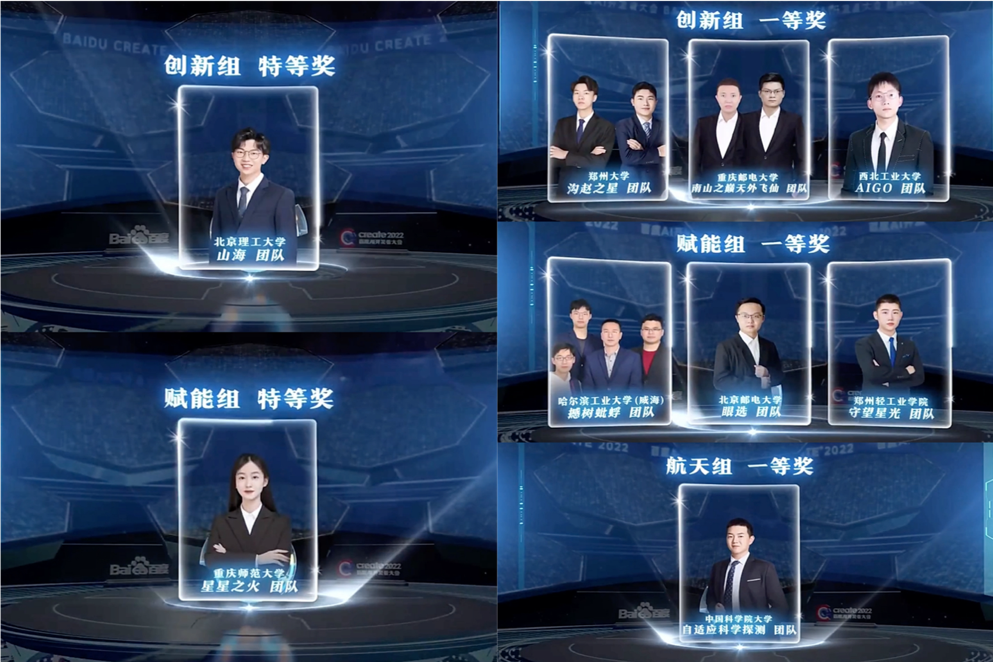 　　百度Create 2022 AI开发者大会-C4-AI获奖名单公布