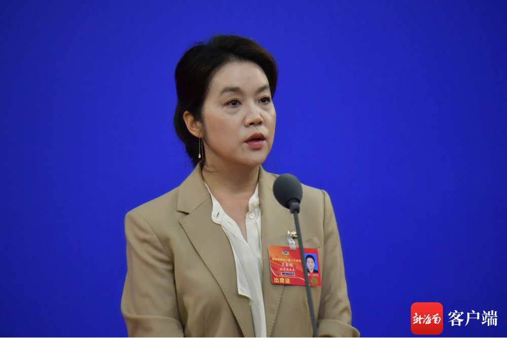 省政协委员,复兴城互联网信息产业园总裁王喜欢.记者 陈卫东 摄