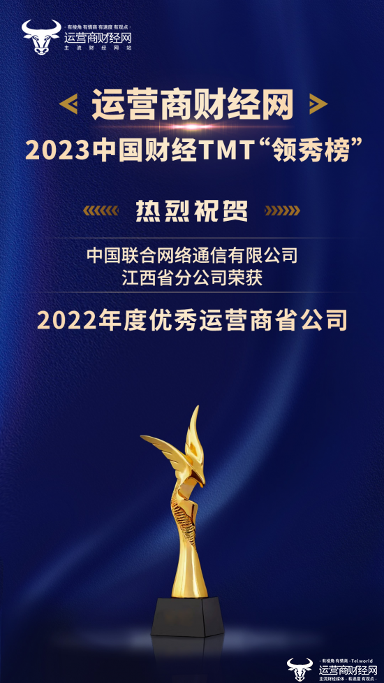 运营商：独家江西联通荣获“2022年度优秀运营商省公司”