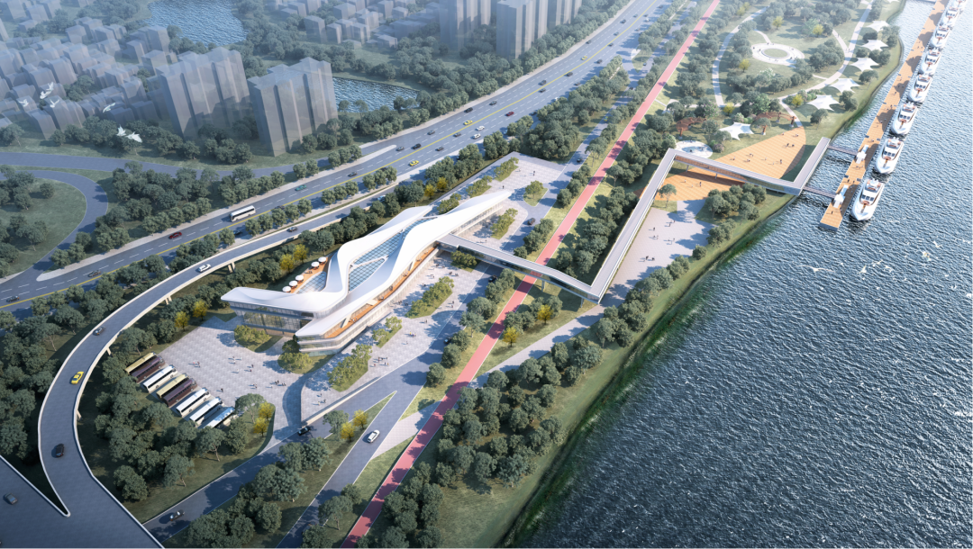 清远旅游客运码头效果图.