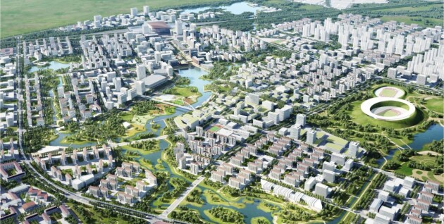 　　△高铁新城总体城市设计鸟瞰图