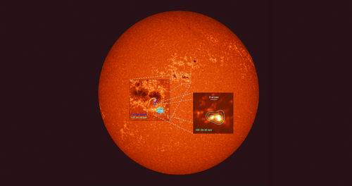 对太阳的科学观测图像。