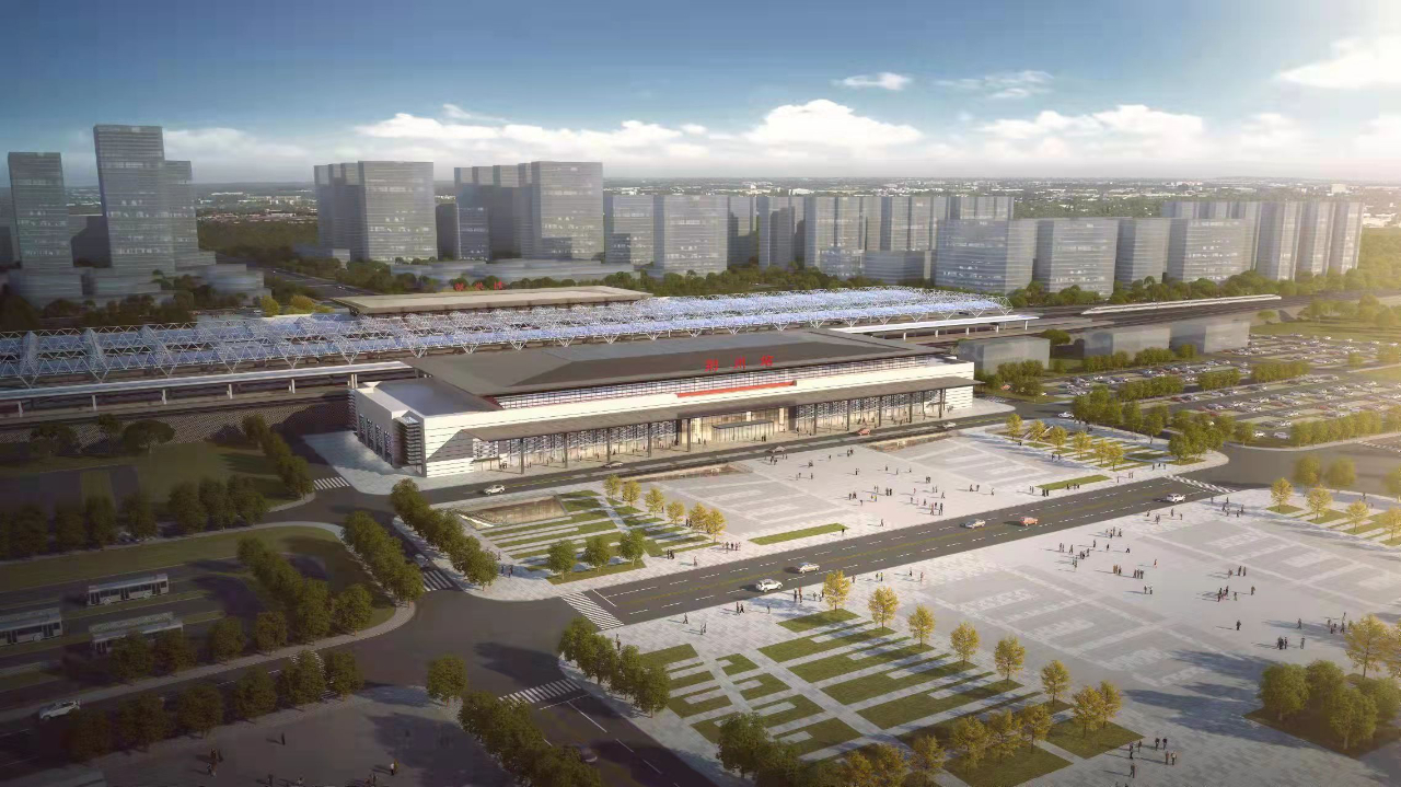 荆荆铁路项目荆州站北站房主体结构封顶|荆州市_新浪财经_新浪网