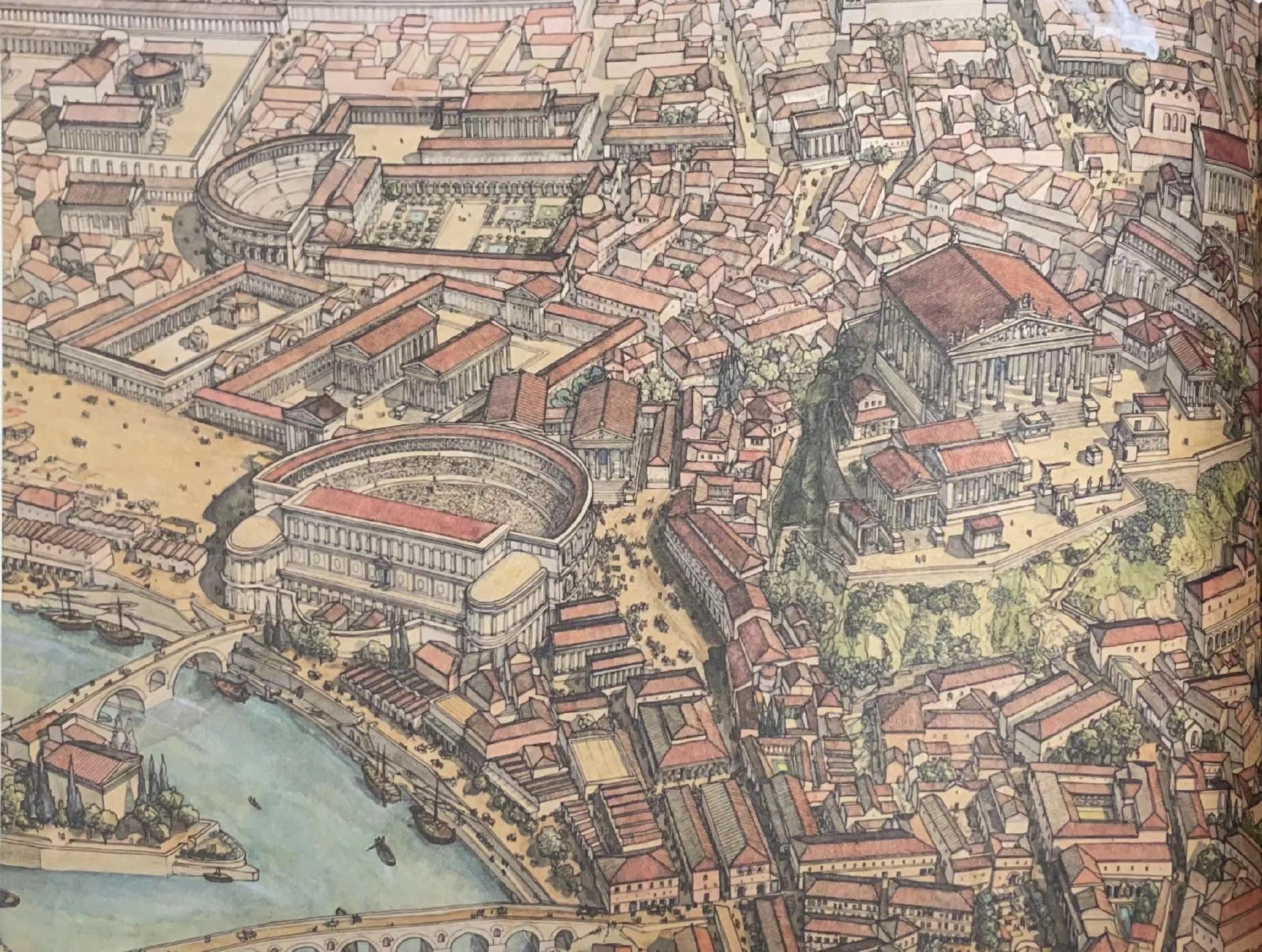 罗马古城复原图图片